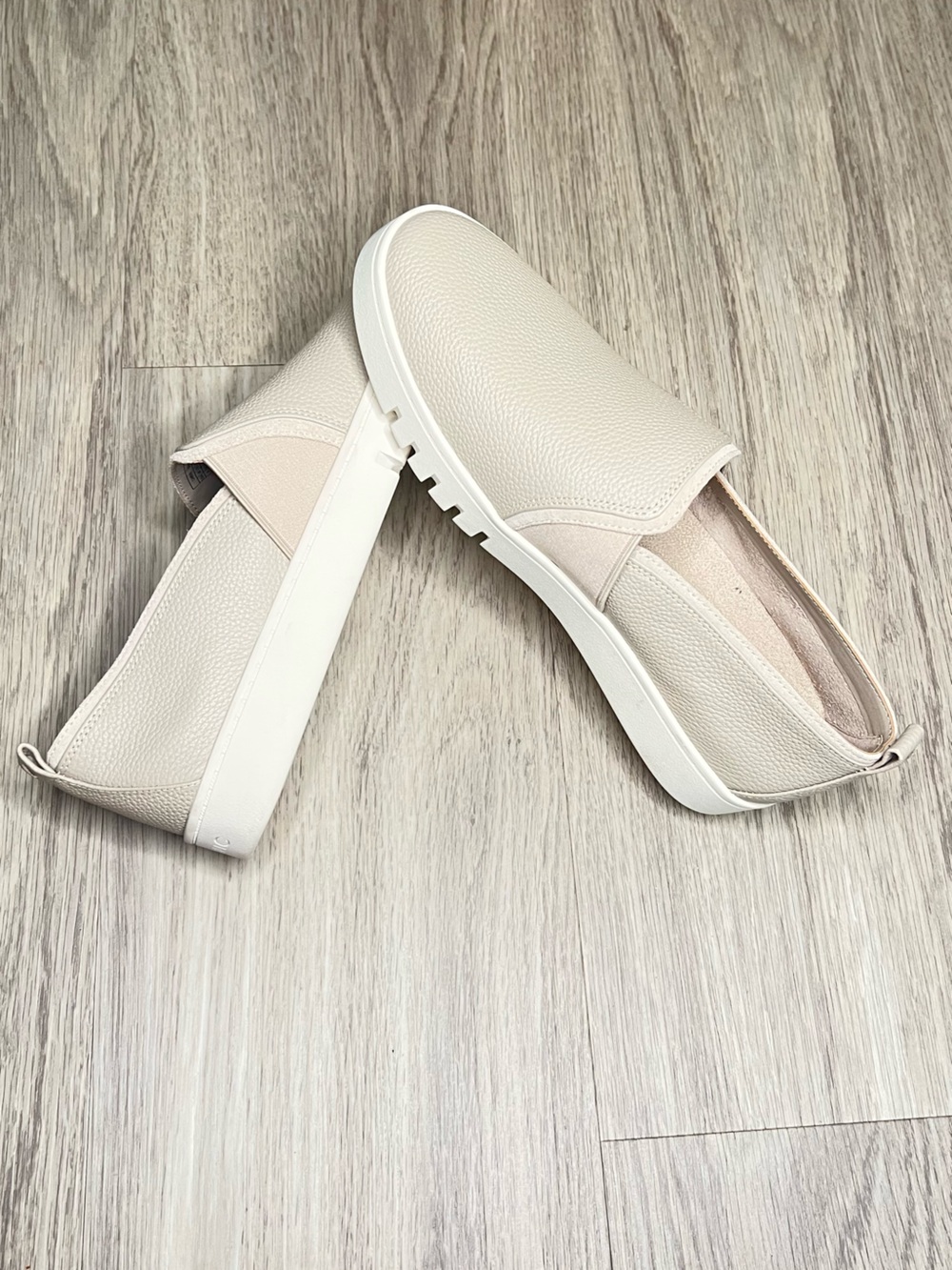 Vionic Cambria Shoes Womens Sz 9 Beige Leather Slip On Casual Comfort Sneakers - Picture 7 of 9
